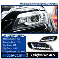 Kit de rétrofit pour phares LED Audi Q7 2006-2015 avec clignotants dynamiques et feux de jour 12V 6000 Lumens à double lentille