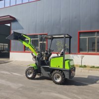 Minicargadora de Ruedas Eléctrica TIANTONG de 0.5T~1T, Minicargadora Articulada para Jardín, Granja, Hoflader, en Venta