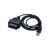 OBDII 16 pines hembra a DB9P hembra con USB J1962Test OBD2 a DB9P Cable USB para interfaz VGA diagnóstico programación DIY
