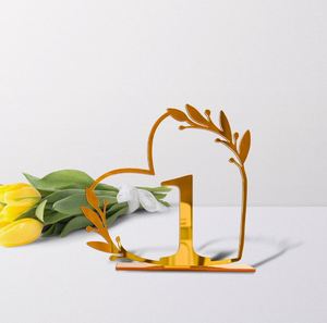 ป้ายเลขโต๊ะอะคริลิคสำหรับงานแต่งงานสุดหรู |   การ์ดตั้งโต๊ะแบบกระจก DIY | ป้ายงานแต่งงานอะคริลิคสมัยใหม่ ของตกแต่งดิจิทัล - Product Image 2