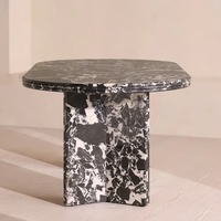 Table à manger ovale en marbre Bulgari brillant moderne, 180 cm, base en marbre massif, pour maison, hôtel ou projet hôtelier