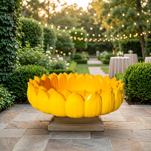 <b>Wedding</b> Lotus Bowl Fiberglass Modern Durable Decoration for Haldi Ceremony Indian <b>Wedding</b> Event Decoration Supply - Product Image 2
