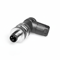 Connecteur M8 à verrouillage rapide blindé à 3 broches M8-M03S en cuivre plaqué or, étanche IP67, 4A 60V, pour montage sur site et automatisation