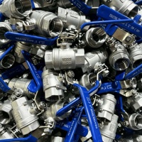 Vanne à boisseau sphérique en acier inoxydable 304, 3 pièces, PN16, commande manuelle, filetage femelle 1/2"~4", joint en PTFE, application alimentation en eau, OEM
