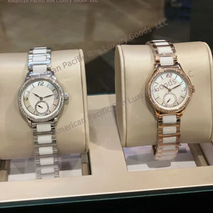 Montre-bracelet de luxe Longnes pour femme en acier inoxydable, mouvement à quartz Ronda, cadran entièrement serti de diamants, design élégant et tendance - Product Image 2