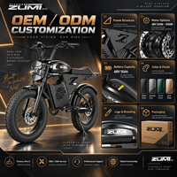 Vélo électrique ZUMI OEM ODM à pneus larges pour adultes, 48V 15Ah, écran LCD, vente en gros, fournisseur de vélos électriques pour la ville