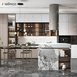 New Design Custom <strong>Kitchen</strong> Storager Wall <strong>Cabinet</strong> <strong>Handle</strong> Free Wooden <strong>Kitchen</strong> <strong>Cabinet</strong> High Quality Eco-Friendly MDF Cupboard Set - Product Image 1