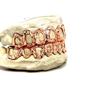 <span class=keywords><strong>Grillz</strong></span> personnalisé en argent plaqué S925 et or massif 10K, serti de diamants taille brillant, effet gouttelettes, pour dents, cadeau de fête, bijoux de corps - Product Image 3