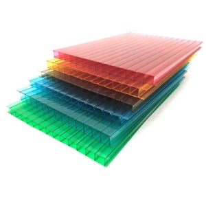 6mm Clear Twin Wall Plastic Hollow Polycarbonate Sheet for Grenehouse