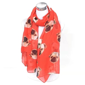 Diseño Original, <span class=keywords><strong>el</strong></span> otoño y <span class=keywords><strong>el</strong></span> invierno de las señoras de impresión de cabeza de perro, Collar de punto de bufanda de mujer - Product Image 3