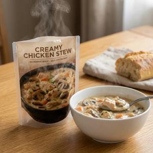 Sachet laminé personnalisé imprimé en gros, auto-ventilant et micro-ondable, pour l'emballage de bouillons, soupes et plats copieux - Product Image 6