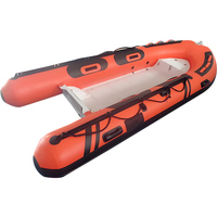 Bateau à rames gonflable Hypalon à coque RIB 560 V en aluminium de 18 pieds avec moteur hors-bord pour la pêche à la dérive et les activités de plein air