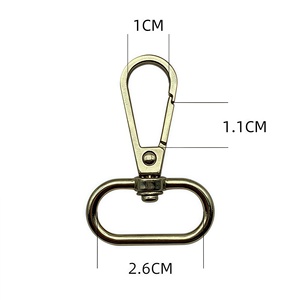 28-26mm Zinc Alloy Spring Hook Buckles, Pet Connection <strong>Clips</strong>, Climbing <strong>Carabiners</strong> - Leather Bag Accessories - Product Image 5
