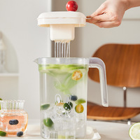 Carafe filtrante en plastique grande capacité pour eau froide, réfrigérateur domestique, récipient réfrigéré spécifique à l'été, ensemble de carafe à jus