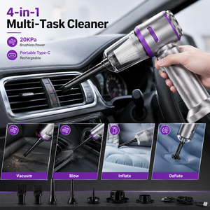 4-in-1 Handheld Cordless <b>Vacuum</b> Cleaner Air Duster Blower Inflator Deflator 20kPa Brushless 100W for Car Keyboard Home OEM ODM - Product Image 4