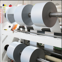 Rouleau de papier auto-adhésif, Transparent, en PVC PET, BOPP vinyle mat, argent, étiquette thermique, 50 unités