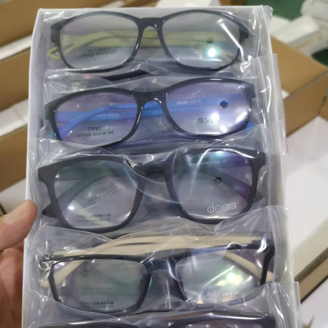 Commercio all'ingrosso a buon mercato ordine misto occhiali TR90 montature per occhiali TR90 montature per occhiali ottici per donna uomo