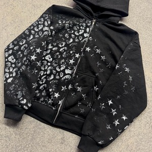 Oem High Quality Casual Streetwear Vintage 100% Cotton Acid Wash Breathable <b>Zip</b> <b>Hooded</b> Jacket Oversized Heavyweight 500GSM - Product Image 3