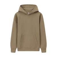 Sweat à capuche unisexe décontracté surdimensionné en tissu tissé à pois, avec logo personnalisé de haute qualité, 350 g/m², épaules tombantes, pour l'automne