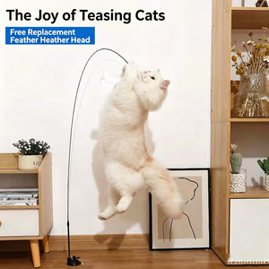 Nouveauté 2026 : Jouet interactif pour chat à ventouse avec tête en plumes, stimulant l'instinct de chasse naturel du chat, pour l'interaction et la stimulation du mouvement des animaux de compagnie - Product Image 2