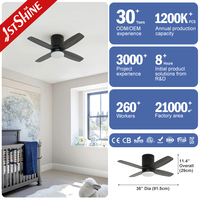Ventilateur de plafond 1stshine 36 pouces, nouveau, 110-240v, profilé, application mobile, pales réversibles, haute efficacité, 6 vitesses, robuste, avec lumière