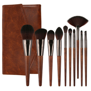 10Pcs Pro Hoge Kwaliteit Vegan Synthetisch Make Up Borstels Luxe Professionele Private Label Make-Up Borstel Set Met Tas - Product Image 4