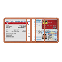 Gran oferta, organizador de guantera para vehículos de cuero Pu, billetera de viaje, soporte para documentos, registro de coche y tarjetero de seguro
