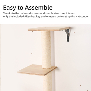 4-teiliges Set Katzenwandmöbel, Modern und Langlebig, zur Einfachen Wand- und Deckenmontage - Product Image 5