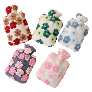 Bolsa de Agua Caliente Suave con Funda de Felpa, Antiexplosión, Cálida para Manos, Pies y Abdomen, Uso Invernal - Product Image 5