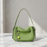 Sac bandoulière de luxe en cuir véritable haut de gamme 2026, style décontracté et tendance, en polyester, pour l'automne