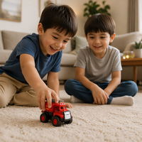 Camion de pompiers ABS, jouet militaire à friction, cadeau pour enfants, modèle de camion éducatif, jouets de voiture à friction pour enfants de 8 à 12 ans