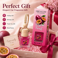 Diffuseur de parfum pour voiture 8 ml, flacon en verre suspendu pour rétroviseur avec couvercle en bois, désodorisant, fournisseur OEM de marque privée