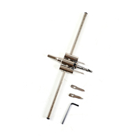 Jeu de forets de type avion REEKE – Outil de découpe efficace en HSS pour trous centraux, double cannelure, finition oxyde argent/noir disponible