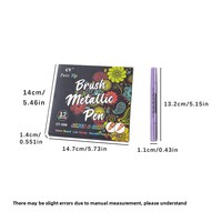 Marqueur permanent double tête souple en plastique, 12 couleurs, pour papier, métal, peinture fluorescente, graffiti, cadeau de vacances