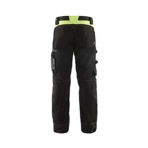 BLAKLADER - 155618609933D84 Pantalones sin bolsillos para uñas Negro/Amarillo-EAN 7330509765517 PANTALONES DE TRABAJO CARGO - Product Image 2