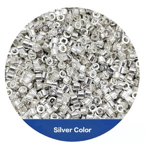 Perles cylindriques en verre électroplaqué style antique or-argent de 20g et 2,5mm pour la création de tresses, épingles à cheveux et bracelets DIY - Product Image 4
