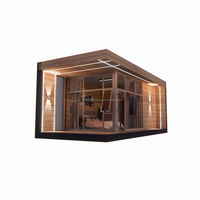 Maison préfabriquée moderne en acier, design populaire, avec panneaux solaires, grande entrée en aluminium et salle de bain intégrée
