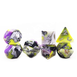 Juego de dados poliédricos acrílicos DND personalizados a granel al por mayor, precio de fábrica, dados al por mayor, dados para juegos DND a precio de fábrica - Product Image 1