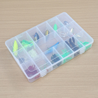 Boîte de rangement pour matériel de pêche, étanche, hermétique, avec séparateurs réglables, organisateur de rangement en plastique