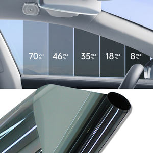 فيلم تظليل نوافذ السيارات فائق السواد بنسبة 70% نفاذية الضوء المرئي و90% عزل الأشعة تحت الحمراء و99% حجب الأشعة فوق البنفسجية للخصوصية وعزل الحرارة - Product Image 1