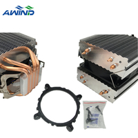 Grande tour double de refroidissement 8 cuivre caloduc personnalisé cuivre caloduc dissipateur thermique ordinateur portable vertical liquide cpu refroidisseur