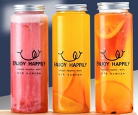 Bouteilles en plastique en forme de canard vides mignonnes tasses à thé Bubble Boba conteneur d'emballage de jus