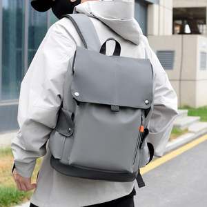 Laptop <b>Backpack</b> For Men 16 Inch <b>Computer</b> Bag Large Capacity Solid Color Casual Business Travel <b>Backpack</b> - Product Image 3