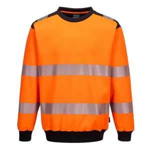 PORTWEST - PW379OBRXL PW3 Sudadera de cuello redondo naranja/negro de alta visibilidad-EAN 5036108341320 ROPA DE TRABAJO DE 2017 - Product Image 1