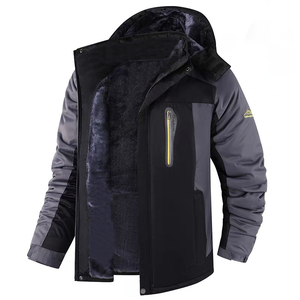 Veste de ski d'hiver imperméable personnalisée et écologique pour homme, idéale pour la randonnée en extérieur, l'alpinisme et le camping, avec doublure polaire chaude et col montant. - Product Image 3