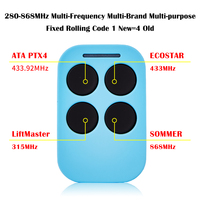 Télécommande universelle multifréquence pour portail de garage 280-868 MHz 4 en 1 pour tous les codes fixes et certains codes à code tournant
