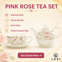 Service à thé en porcelaine Rose, théière, service à thé pour un café, service à thé, en porcelaine, Style européen classique, os artisanal, chine