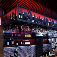 Support suspendu pour verres à vin inversés, décoration de comptoir de bar, porte-verres décoratif pour restaurants