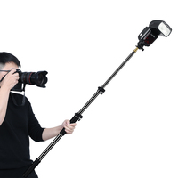 Tige d'Extension de Support de 62-157 cm (25,5"-62") pour Flash Photo, Speedlite, Perche de Microphone de Studio Photo et Poignée