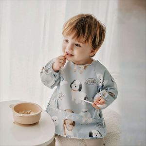<b>Children</b> Long Sleeves Feeding Smock Bib Baby <b>Apron</b> With Pocket Waterproof Eva Baby Bibs Kid Eating Clothing - Product Image 3